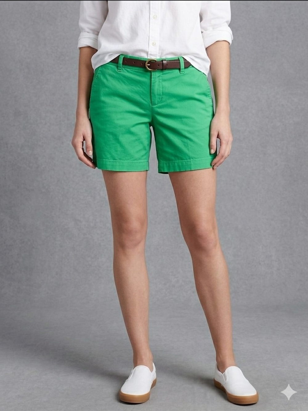 J. Crew Women's Bright Green Chino Shorts